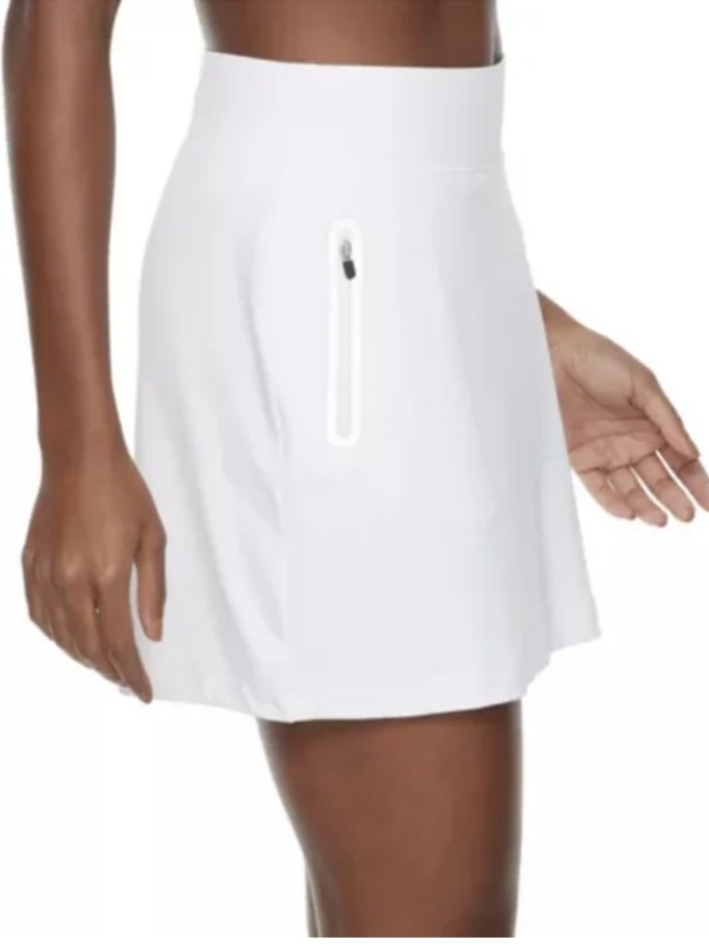 FILA Skort Skirt Shorts White w/ Gray Trim L Large $60 EUC KL